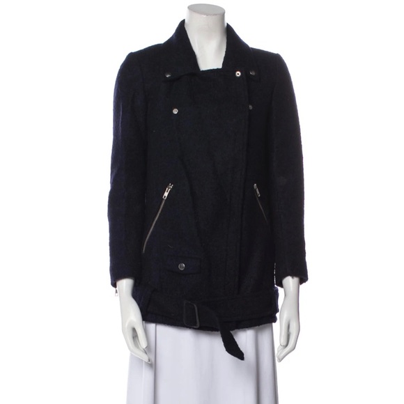The Kooples long biker jacket Sz XS - Picture 9 of 10